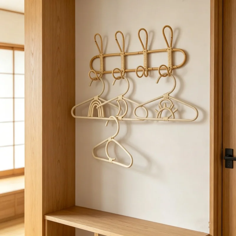 Baby Nursery Wardrobe - 1 adet Rattan Boho Çocuk Elbise