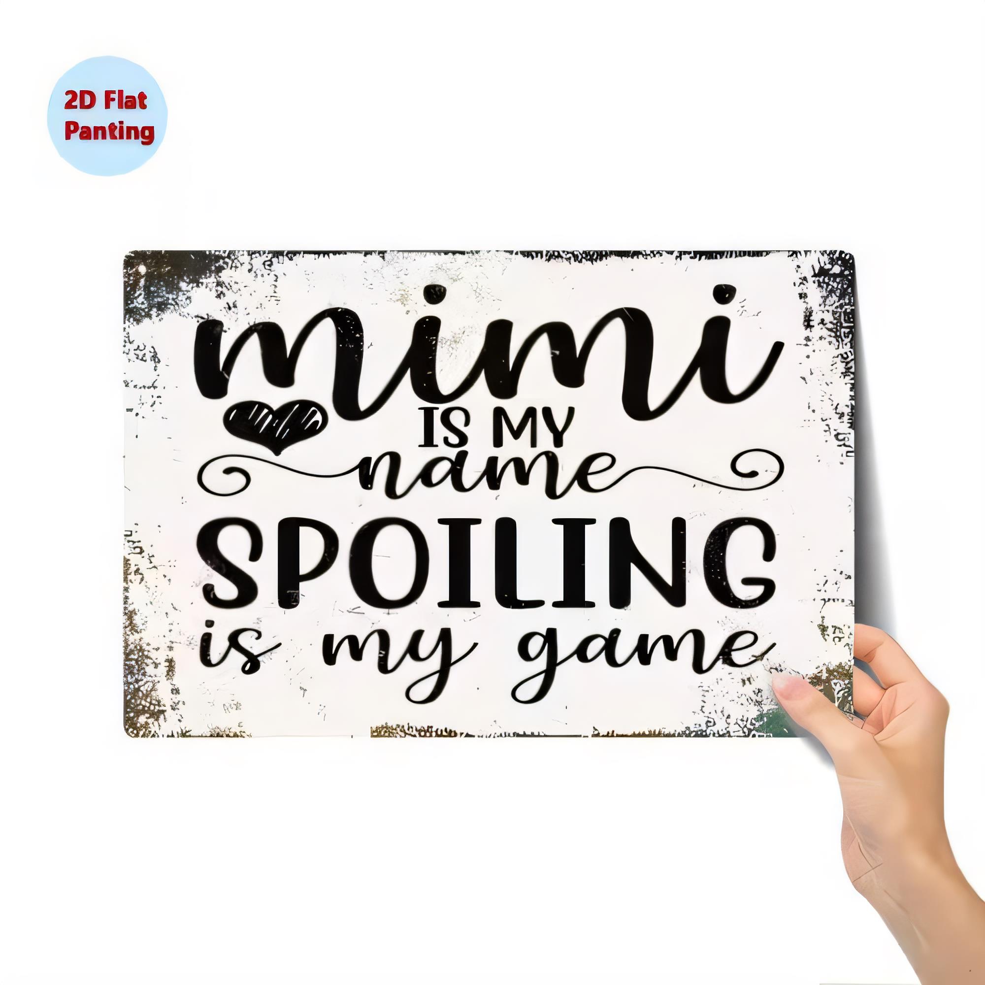 Baby Nursery Vintage Decor - Teneke Levha MIMI ADI OLAN ŞEYLER