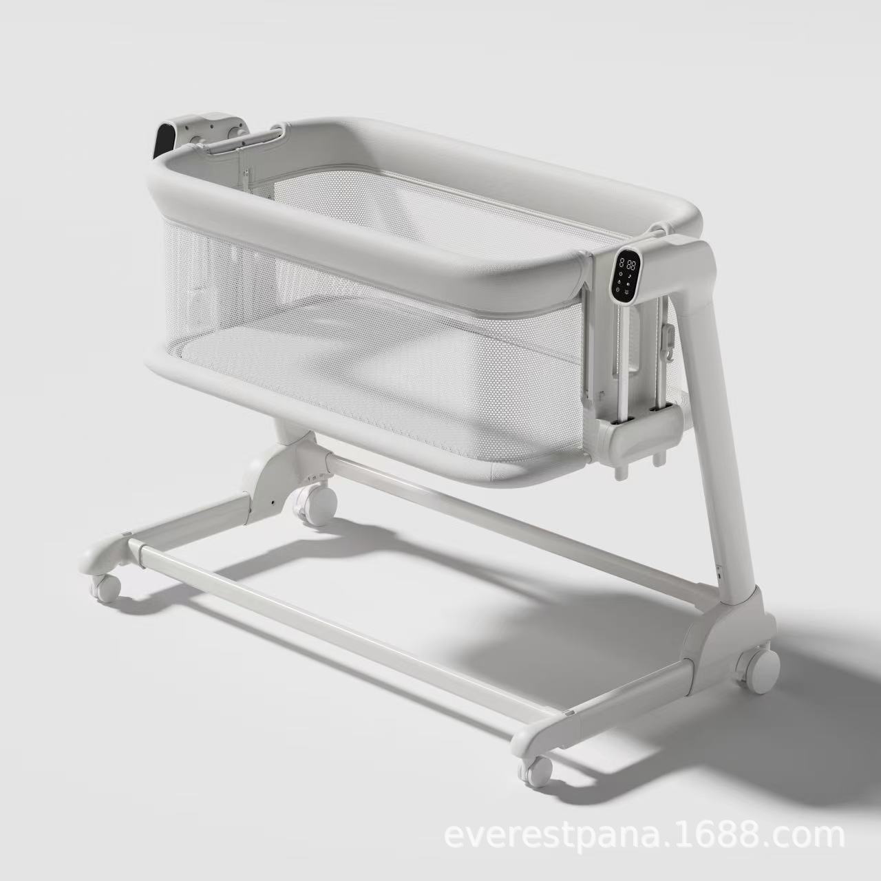Baby Nursery With Queen Bed - Elektrikli Bebek Beşiği, Hareketli Çok Fonksiyonlu