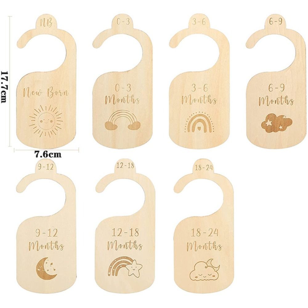 Baby Nursery Wardrobe - 7/8 Adet Ahşap Bebek Dolabı Bölücü