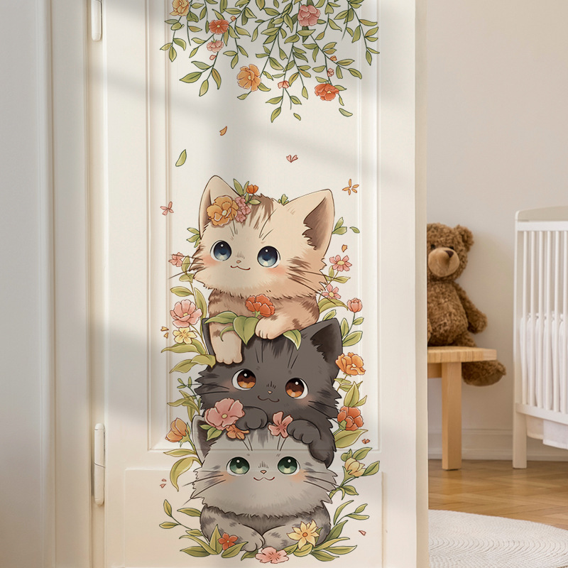 Baby Nursery Ideas Girl - Sevimli Kedi Vinil Çocuk duvar çıkartmaları