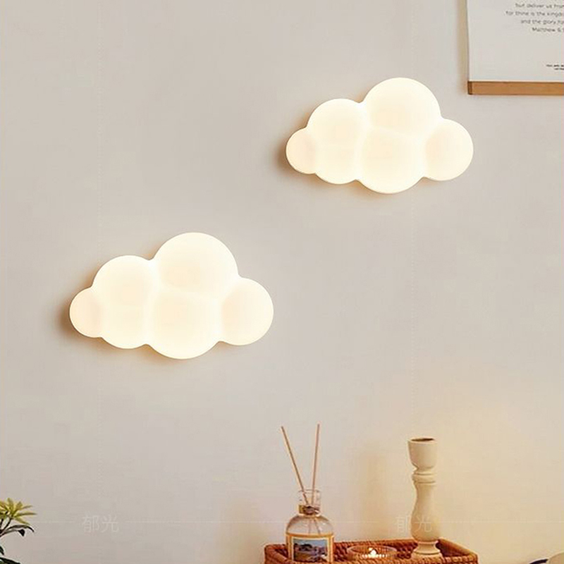 Baby Nursery Wall Lights - Beyaz bulut duvar lambaları çocuk odası