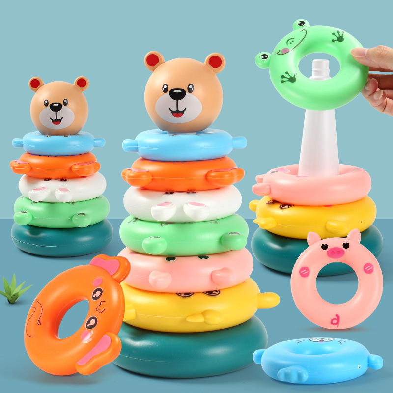 Baby Nursery Table - Gökkuşağı istifleme yüzük kule Montessori eğitim