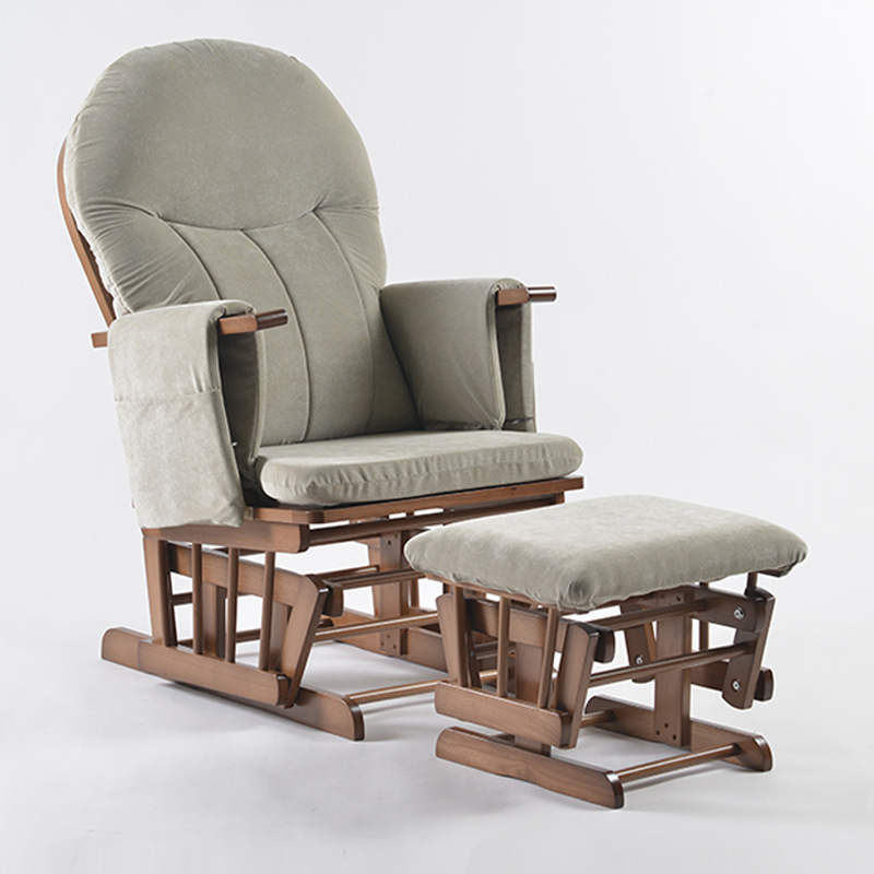 Baby Nursery Nurse - Modern Sallanan Ahşap Emzirme Koltuğu, Anne