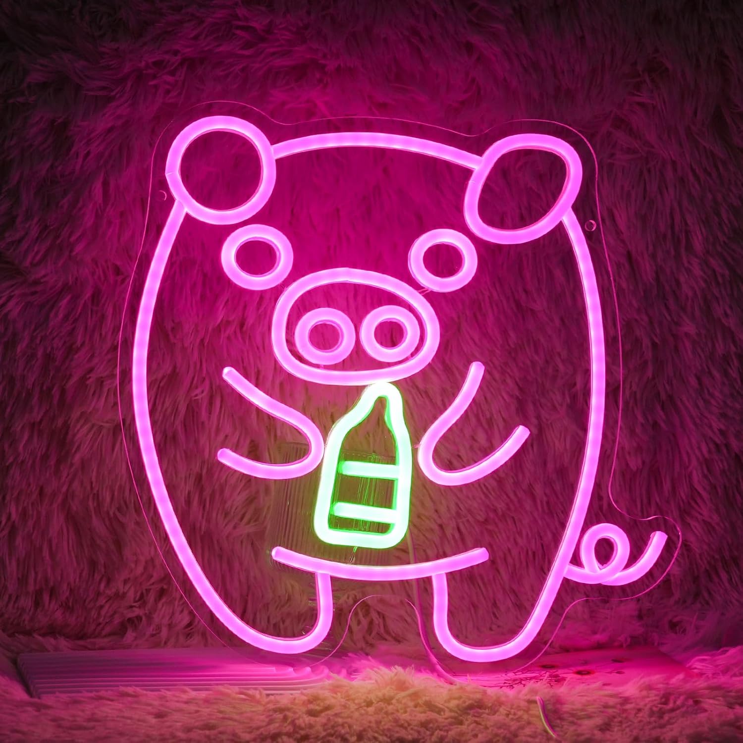 Baby Nursery Wall Lights - Bebek Domuz Süt Şişesi Neon Işığı