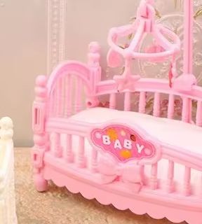 Baby Nursery Games - 1:12 Dollhouse Minyatür Mini Bebek Yatağı