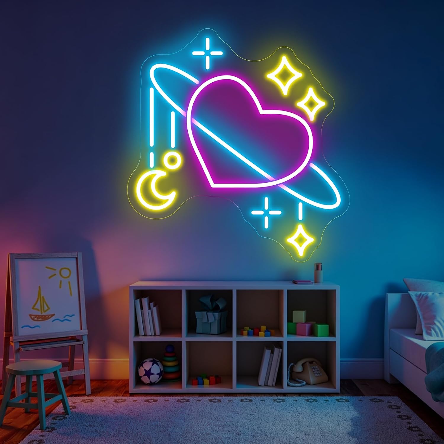 Uzay Gezegeni Neon Işığı LED N - Baby Nursery Wall Lights incelemesi ve fiyatı
