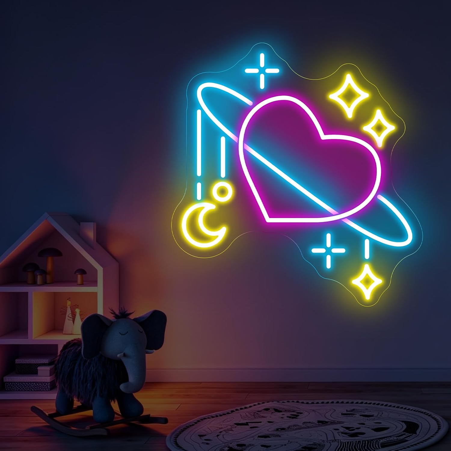 Uzay Gezegeni Neon Işığı LED N - Baby Nursery Wall Lights incelemesi ve fiyatı