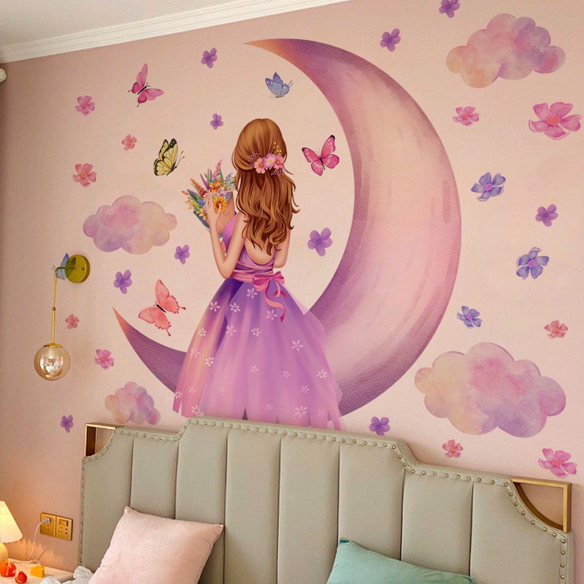 Büyük Kız Vinil Karo Çocuk duv - Baby Nursery Ideas Girl incelemesi ve fiyatı