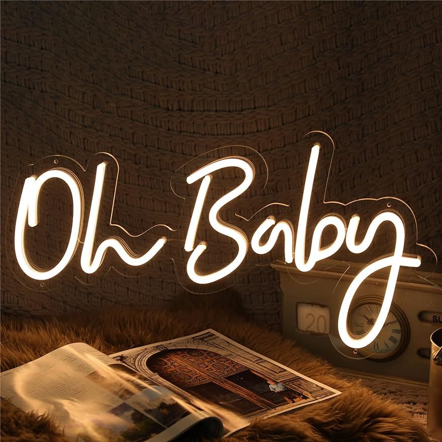 Oh Baby Neon Tabela LED Işık U - Baby Nursery Wall Lights incelemesi ve fiyatı