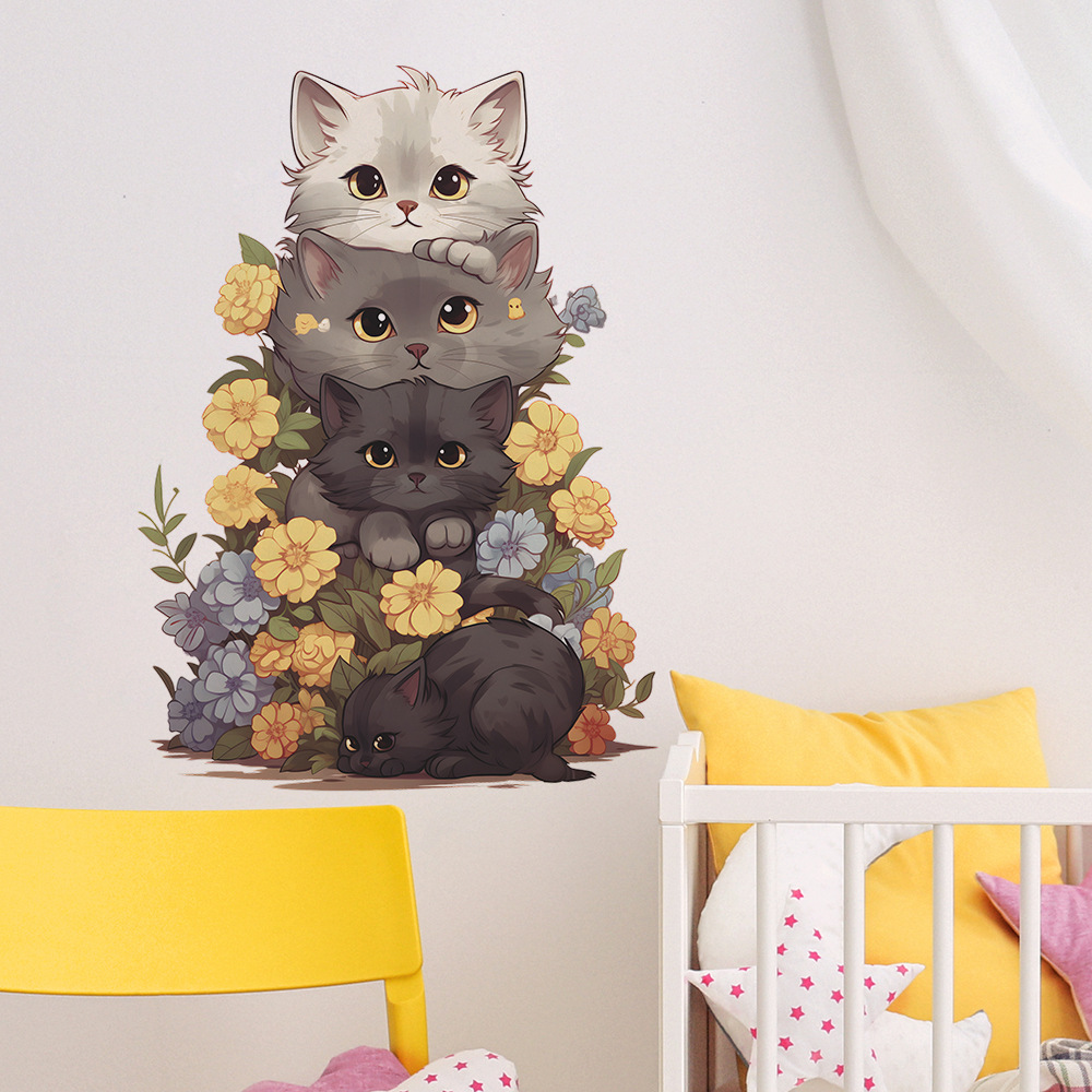 Sevimli Kedi Vinil Çocuk duvar - Baby Nursery Ideas Girl incelemesi ve fiyatı