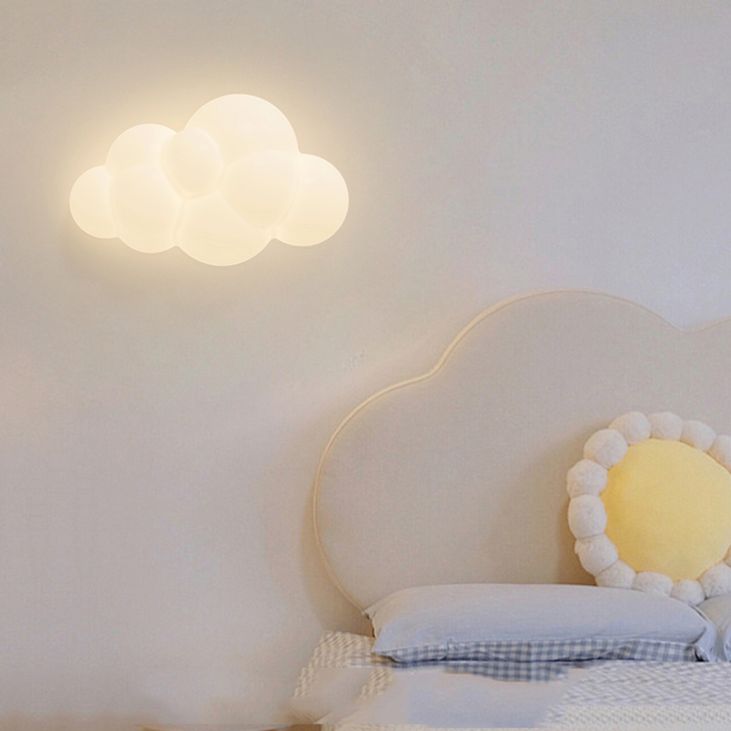 Beyaz bulut duvar lambaları ço - Baby Nursery Wall Lights incelemesi ve fiyatı