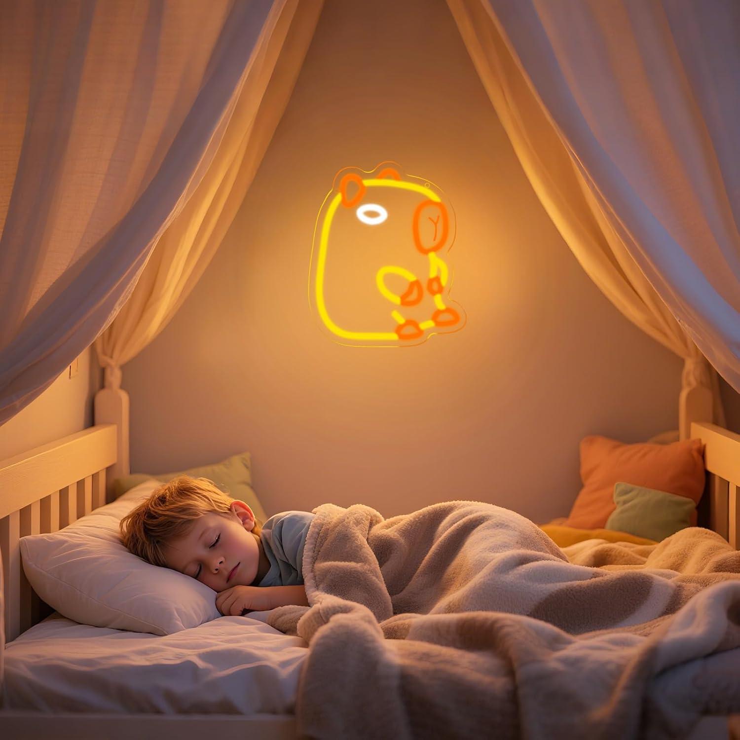 Capybara Neon Burcu Kısılabili - Baby Nursery Wall Lights incelemesi ve fiyatı