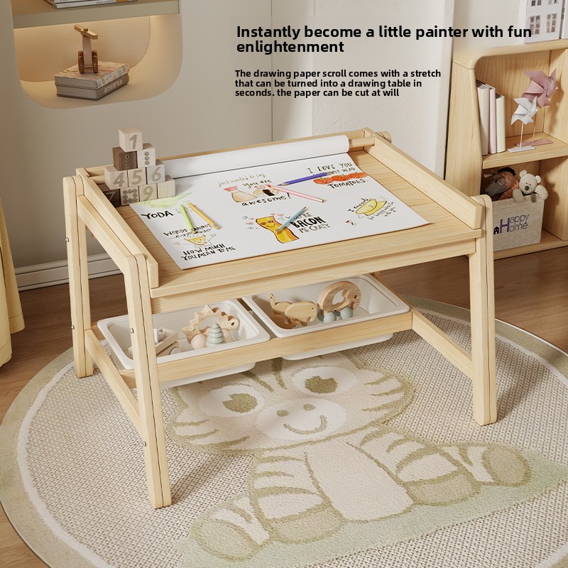 Masif ahşap masa ve sandalyele - Baby Nursery Table incelemesi ve fiyatı