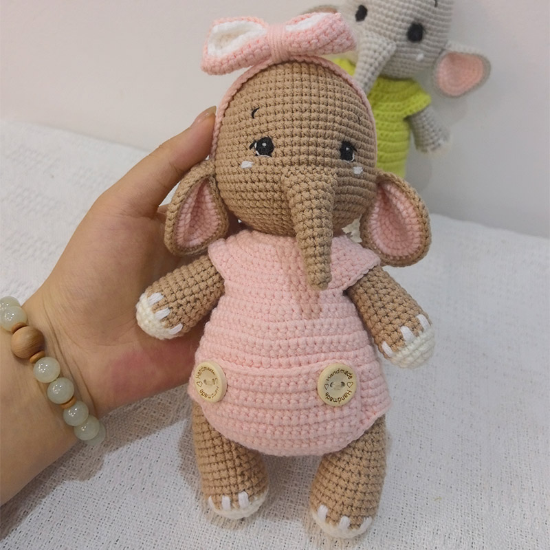 El Yapımı Tığ Işi Fil Çift Pel - Baby Nursery Games incelemesi ve fiyatı