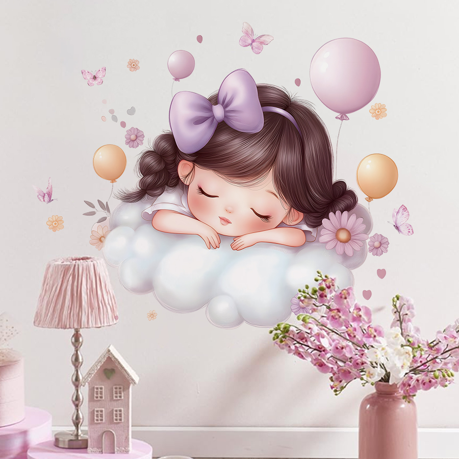 Kız Ay Kelebekler duvar çıkart - Baby Nursery Ideas Girl incelemesi ve fiyatı