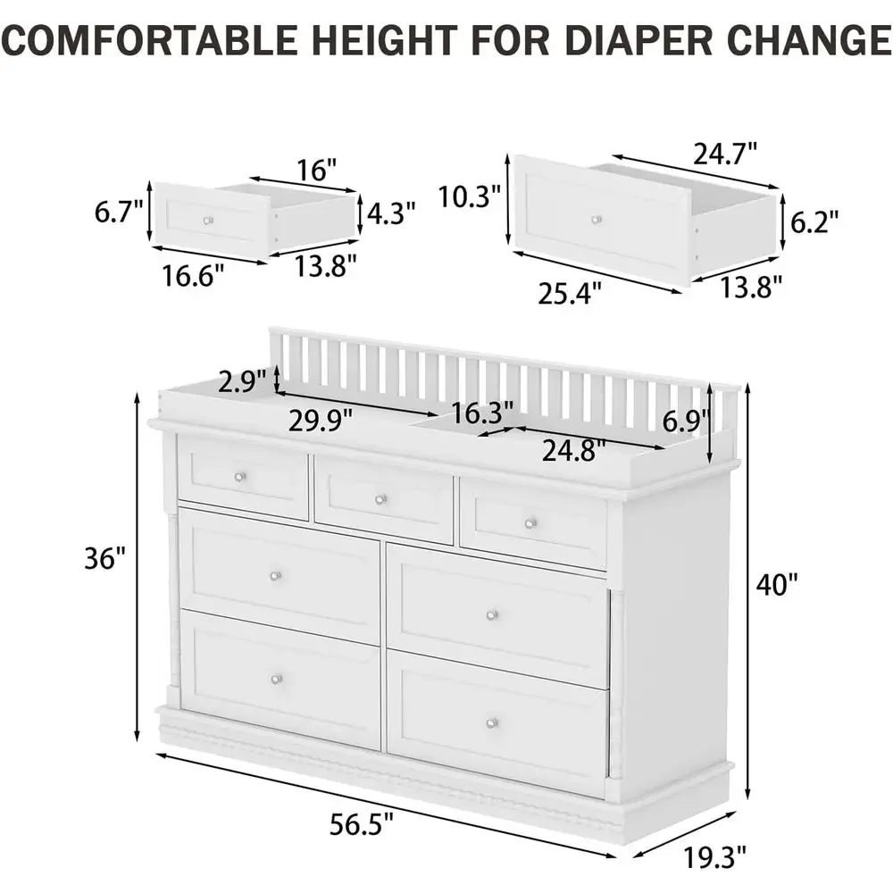 56,5 inç Çıkarılabilir Alt Değ - Baby Nursery Table incelemesi ve fiyatı