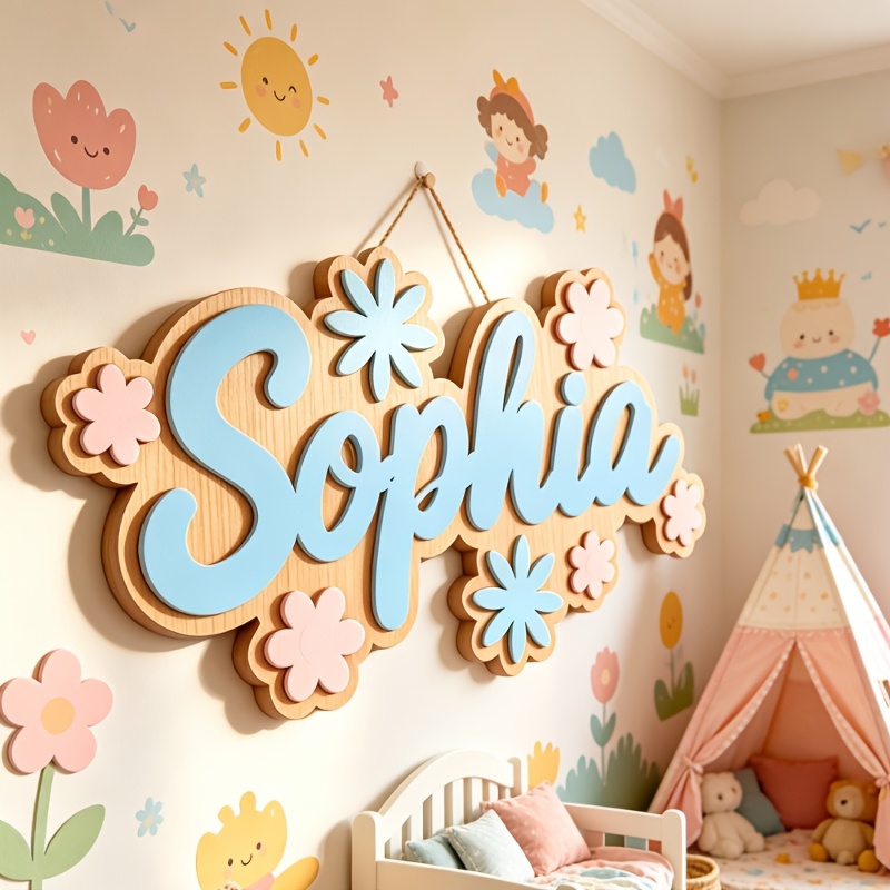 Kişiye Özel Çiçek Temalı İsiml - Baby Nursery In incelemesi ve fiyatı